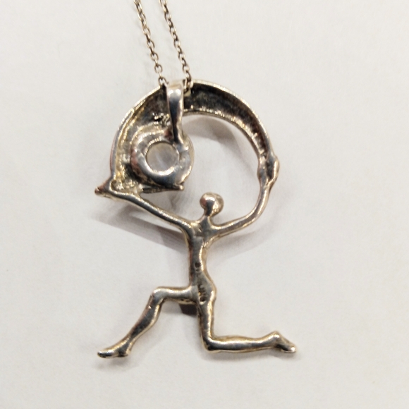 Moonstone Dancer Sterling Silver Necklace - Picture 4 of 5